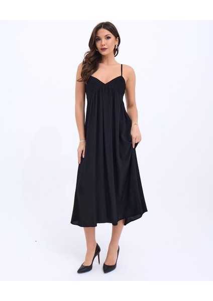 Butik 7322 Elbise-Siyah