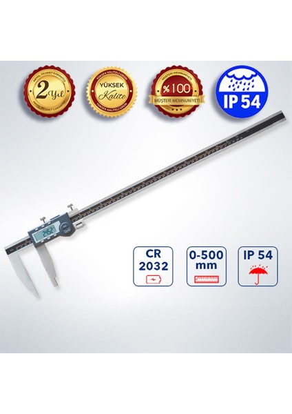 5110-500 Dijital IP54 Tek Çene Kumpas 0-500 mm modelleri