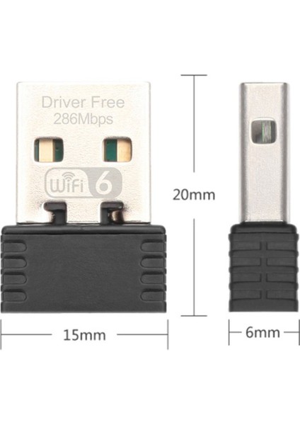 Kablosuz Wifi 6 Adaptörü AX286 802.11AX 2.4ghz Ücretsiz Sürücü USB Ağ Kartı Win7/10/11 Bilgisayar Mini Wifi Alıcısı (Yurt Dışından)
