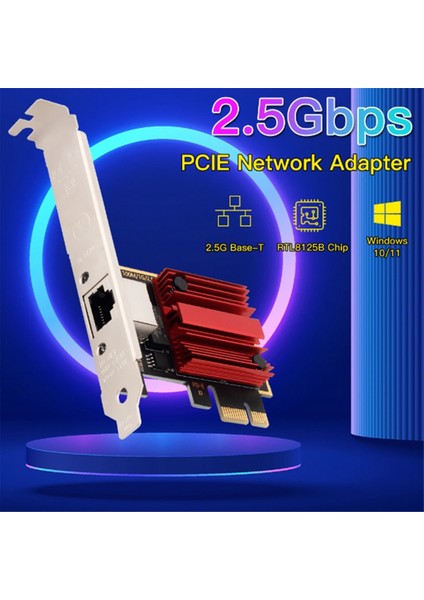 2.5g Pcı-E - RJ45 Gigabit Ağ Kartı RTL8125B Çip 10/100/1000MBPS Ethernet Kablolu RJ45 Lan Denetleyici Adaptörü (Yurt Dışından) fiyatları