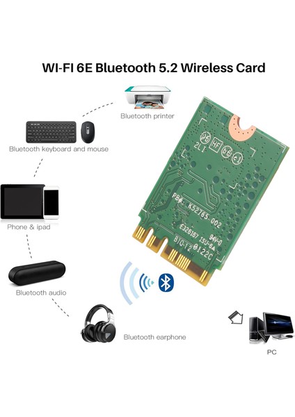 Wı-Fı 6e Bluetooth 5.2 Intel AX210 Çift Bant 3000 Mbps M.2 Kablosuz Kart AX210NGW 2.4g/5g 802.11AX Ipex Antenli (Yurt Dışından) indirimleri