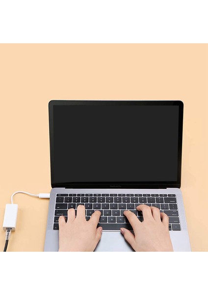 Usb-C - Ethernet Nıc Type-C - RJ45 Lan Ağ Donanım Kilidi Konektörü, Thunderbolt 3 - MacBook Ağ Adaptörü Için (Yurt Dışından)
