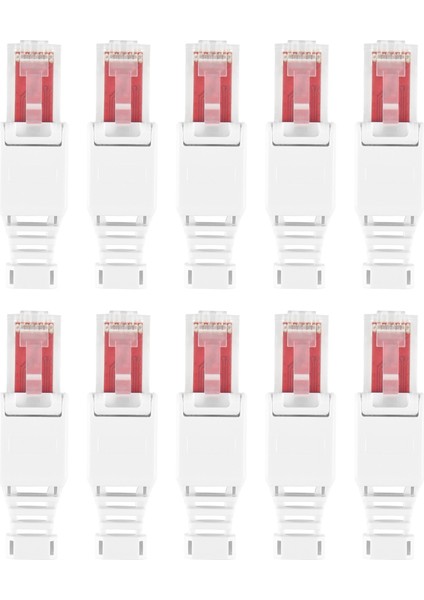 10 x Ağ Konnektörleri Aletsiz RJ45 Cat6 Lan Utp Kablo Fişi Aletler Olmadan Cat5 Cat7 Kurulum Kablosu Yama Kablosu (Yurt Dışından) fiyatları