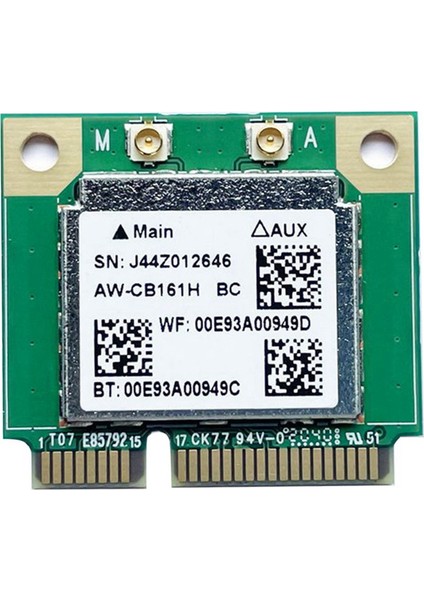 Çift Bantlı Realtek RTL8821 AW-CB161H Wifi Wlan Kartı Bluetooth 4.0 Combo Kablosuz Yarım Mini Pcı-E Adaptörü 433 Mbps 802.11AC (Yurt Dışından)