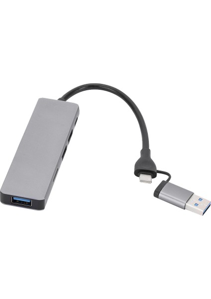6'sı 1 Arada USB 3.0 Tip-C Genişletici Hub Yerleştirme Istasyonu Çoklu USB Ayırıcı Adaptörü USB 3.0 2.0 Tf Sd Okuyucu Yuvası (Yurt Dışından)