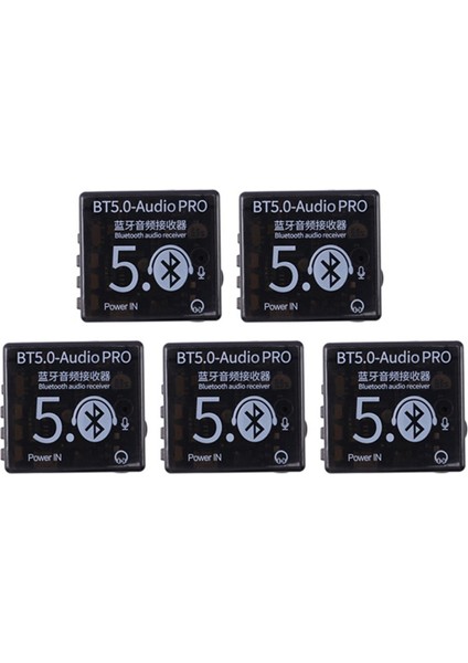5 Adet Bluetooth 5.0 Dekoder Kartı Ses Alıcısı Bt5.0 Pro Mp3 Kayıpsız Oynatıcı Kablosuz Stereo Müzik Modülü Kılıflı (Yurt Dışından)