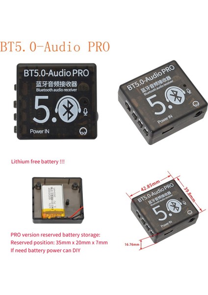 5 Adet Bluetooth 5.0 Dekoder Kartı Ses Alıcısı Bt5.0 Pro Mp3 Kayıpsız Oynatıcı Kablosuz Stereo Müzik Modülü Kılıflı (Yurt Dışından) modelleri