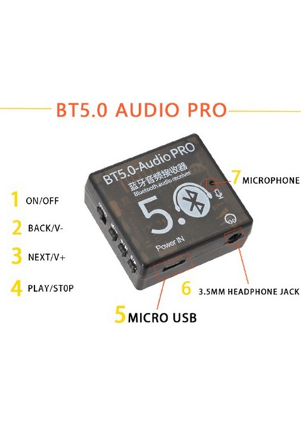 5 Adet Bluetooth 5.0 Dekoder Kartı Ses Alıcısı Bt5.0 Pro Mp3 Kayıpsız Oynatıcı Kablosuz Stereo Müzik Modülü Kılıflı (Yurt Dışından) fırsatları