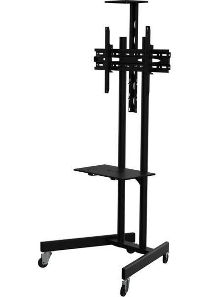 TV/Fuar ve Toplantı Odası Standı Video Kamera Askı Aparatlı Metal Ayaklı TV Sehpası/Ünitesi 40” inç – 75” inç