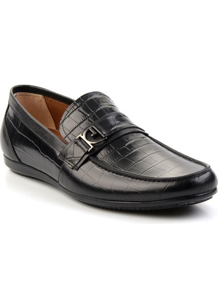 Siyah Kroko Deri Erkek Casual Ayakkabı E01758026011 fiyatları