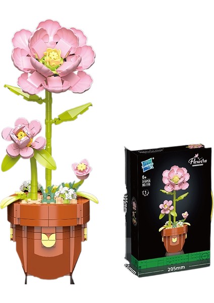 Bonsai Küçük Taneli Yapı Taşları Ebedi Çiçeklerin Simülasyonu Monte Edilmiş Oyuncaklar (Yurt Dışından)