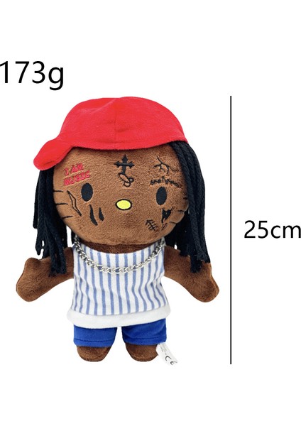 Iyi Adam Kulaklıklı Travis Scott Peluş Oyuncak Bebek (Yurt Dışından)