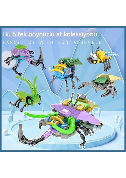 Hayvan Böcek Yapı Blokları Bulmaca Montaj Beş Bir Arada, On Bir Arada Olabilir (Yurt Dışından)