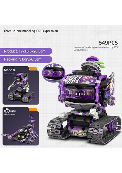Yeni Uzaktan Kumanda Programlama Montajlı Robot Yapı Taşı Oyuncak Hediye (Yurt Dışından)