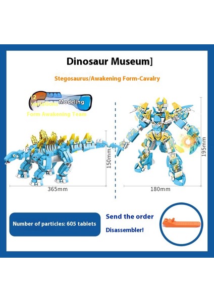 Dinozor Modeli Yapı Taşları Montajlı Oyuncaklar (Yurt Dışından)