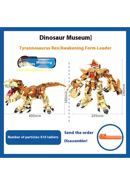 Dinozor Modeli Yapı Taşları Montajlı Oyuncaklar (Yurt Dışından)