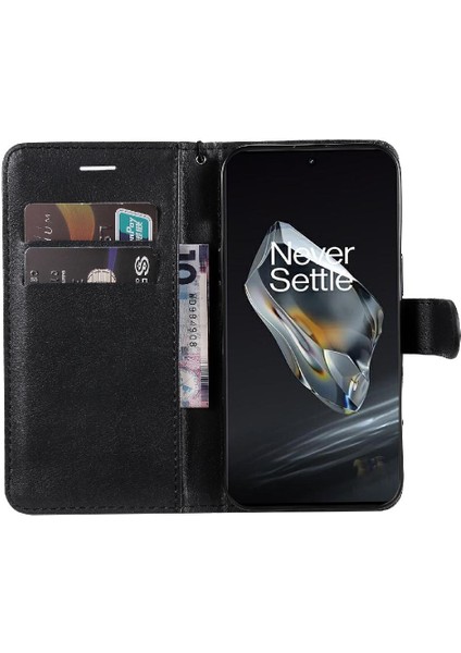 Oneplus 12 5g Için Flip Case Kart Yuvası ile Yüksek Kaliteli Deri Iş (Yurt Dışından)