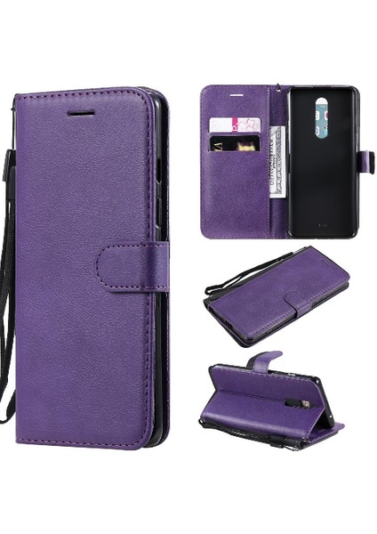 Kart Yuvası ile Oneplus 8 Için Flip Case Iş Cüzdan Telefon Kılıfı Klasik (Yurt Dışından)