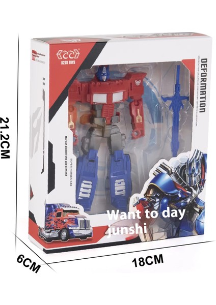 Transformer Robot El Modeli Süs Oyuncak Hediye (Yurt Dışından)