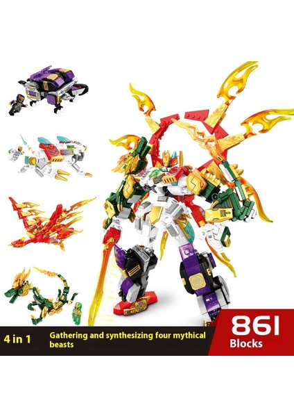 Yeni Mecha Blok Puzzle Montaj Yapı Taşı Oyuncaklar Süsler (Yurt Dışından)