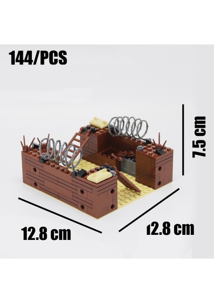 Mikro Parçacıklı Yapı Taşları Askeri Seri Savaş Alanı Modüler Sahne Süsleri (Yurt Dışından)