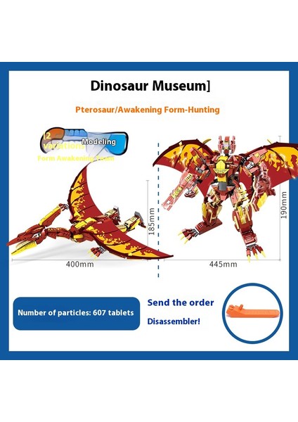 Dinozor Modeli Yapı Taşları Montajlı Oyuncaklar (Yurt Dışından)