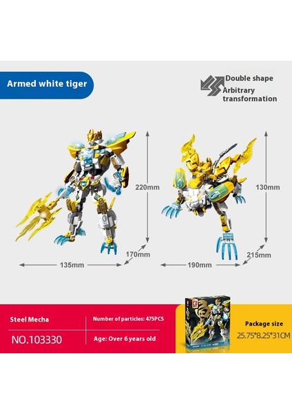 Yeni Mecha Blok Puzzle Montaj Yapı Taşı Oyuncaklar Süsler (Yurt Dışından)