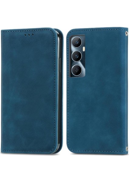 Realme C65 Cüzdan Flip Kapak Için Flip Case Basit Iş Darbeye (Yurt Dışından)