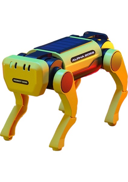 Güneş Motorlu Köpek Yapboz Oyuncakları Yapboz Robotu (Yurt Dışından)