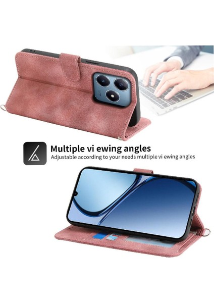 Realme C63/ C61 Kabartmalı Bileklik Çoklu Kredi Kartı Için Flip Case (Yurt Dışından) indirimleri