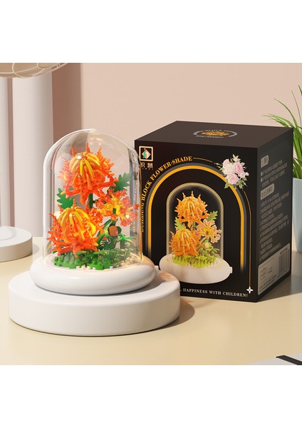 Puzzle Küçük Parçacıklar Ekleme Blokları Simülasyon Çiçek Modeli Oyuncaklar (Yurt Dışından)
