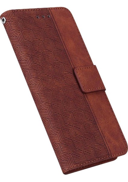 Realme Gt 6 Cüzdan Kapak Için Flip Case Kickstand Özelliği Geometrik Flip Pu (Yurt Dışından)