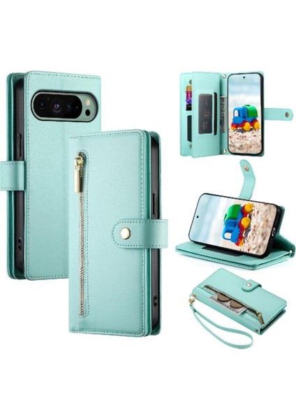 Google Piksel 9/9 Pro Cüzdan Bölmesi Çok Fonksiyonlu Kart Için Flip Case (Yurt Dışından)