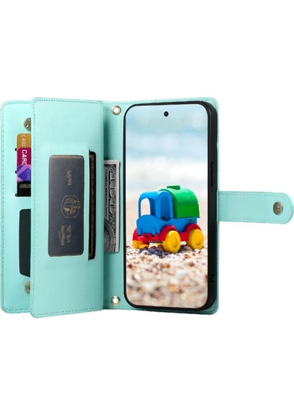 Google Piksel 9/9 Pro Cüzdan Bölmesi Çok Fonksiyonlu Kart Için Flip Case (Yurt Dışından)