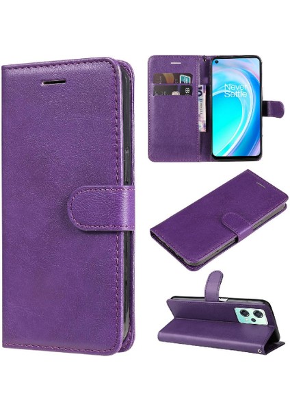 Kart Yuvası Yüksek Kaliteli Deri ile Oneplus Nord Ce2 Lite Için Flip Case (Yurt Dışından)