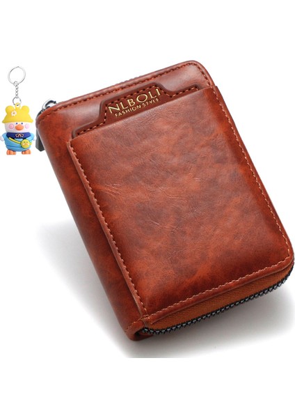 Organ Çantası Fermuarlı Çoklu Kart Yuvası Büyük Kapasiteli Kimlik Kartı Tutucu Para Cüzdanı (Yurt Dışından)