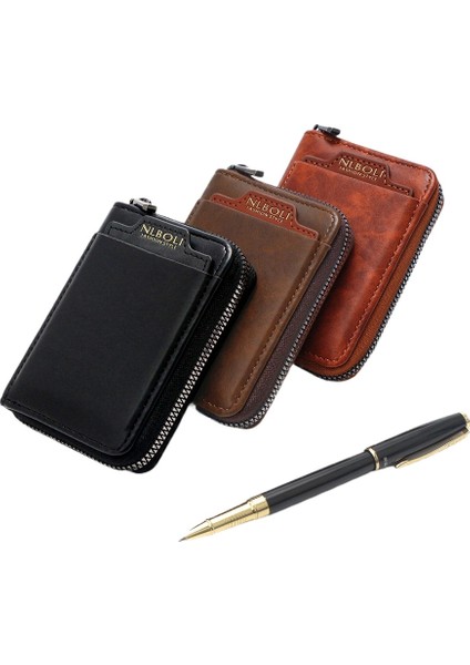 Organ Çantası Fermuarlı Çoklu Kart Yuvası Büyük Kapasiteli Kimlik Kartı Tutucu Para Cüzdanı (Yurt Dışından) modelleri