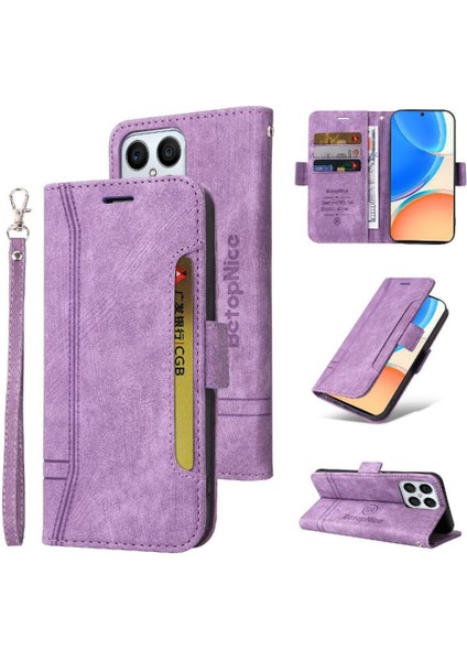 Onur X8 4g Kart Yuvaları Için Kılıf Tpu Deri Manyetik Cüzdan Kapak Çevirin (Yurt Dışından)