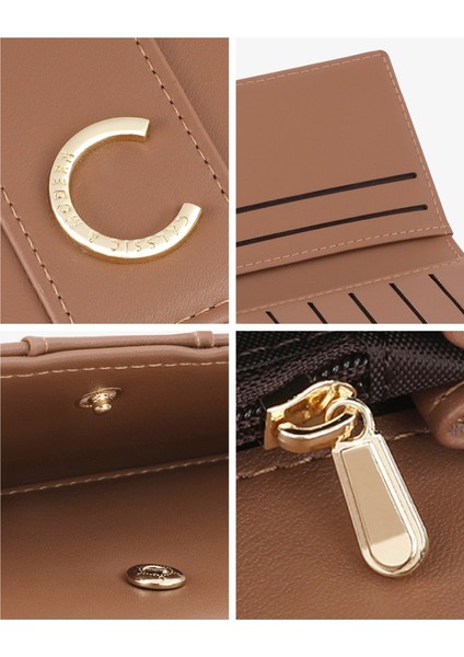 Üç Katlı Uzun Cüzdan Çoklu Kart Yuvası Kadın El Çantası Kart Tutucu (Yurt Dışından) indirimleri