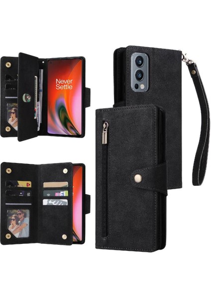 Oneplus Nord 2 Fermuar Cüzdan Kapak Için Kılıf El ile Manyetik Deri (Yurt Dışından)
