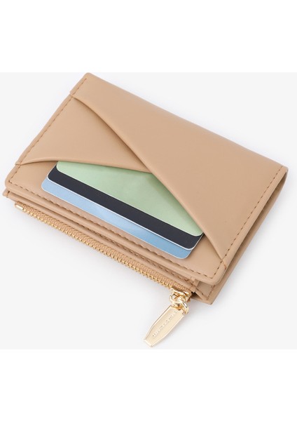 Basit Cüzdan Eğik Kart Yuvası Katlanır Para Cüzdanı Kadın Kart Tutucu (Yurt Dışından) modelleri