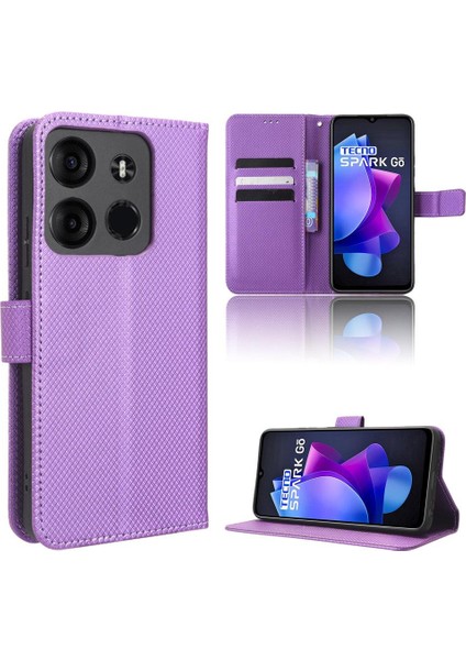 Tecno Spark Için Kılıf Gitmek 2023 Manyetik Cüzdan Kickstand Kapak Kart Tutucu (Yurt Dışından)