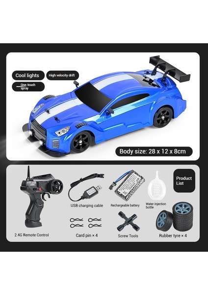 Drift Rc Yarış Arabası Sprey Fonksiyonlu Yüksek Hızlı Oyuncak Araba (Yurt Dışından)