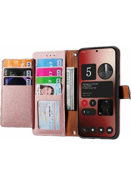 Nothing Flip Case Telefon 2A Aşk Darbeye Dayanıklı Cüzdan Deri Kılıf Fermuar (Yurt Dışından)