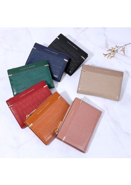 Bayan Cüzdan Kısa Toka Iki Katlı Küçük Cüzdan Kısa Para Cüzdanı Kart Tutucu (Yurt Dışından) fiyatları