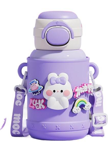 Okul Sevimli Pipetli Su Şişesi Yalıtımlı Kupa (Yurt Dışından)