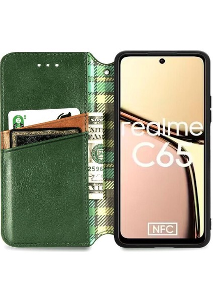 Realme C65 Için Flip Case Moda Tasarım Deri Kılıf Kapak Kapak Cüzdan (Yurt Dışından) fırsatları