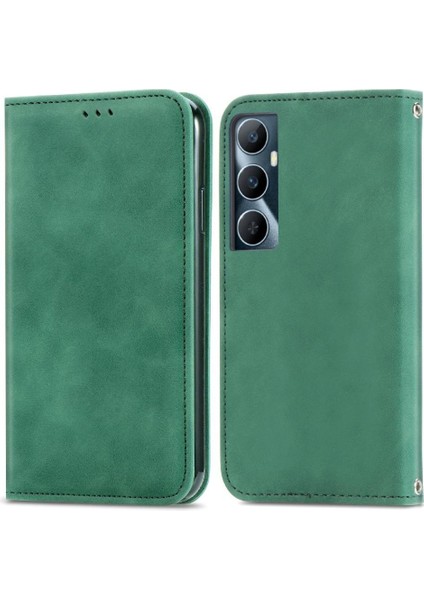 Realme C65 Cüzdan Flip Kapak Için Flip Case Basit Iş Darbeye (Yurt Dışından)