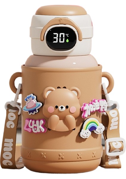 Okul Sevimli Pipetli Su Şişesi Yalıtımlı Kupa (Yurt Dışından)