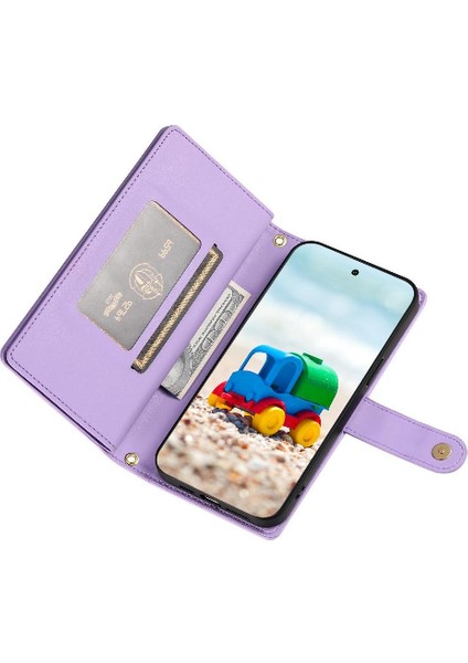 Google Piksel 9/9 Pro Cüzdan Bölmesi Çok Fonksiyonlu Kart Için Flip Case (Yurt Dışından)